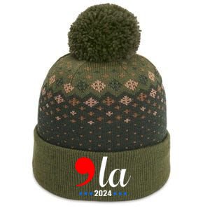 Comma + La Kamala Harris For President 2024 Election The Baniff Cuffed Pom Beanie