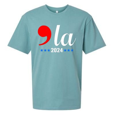 Comma + La Kamala Harris For President 2024 Election Sueded Cloud Jersey T-Shirt