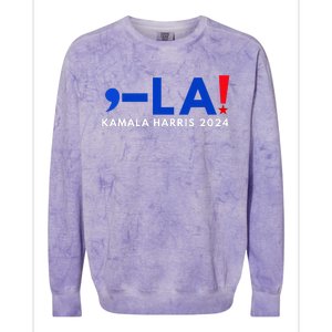 Comma La Kamala Harris 2024 Colorblast Crewneck Sweatshirt