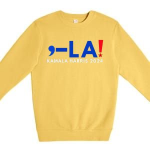 Comma La Kamala Harris 2024 Premium Crewneck Sweatshirt