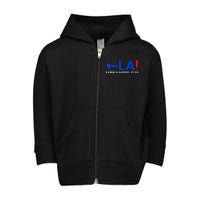 Comma La Kamala Harris 2024 Toddler Zip Fleece Hoodie