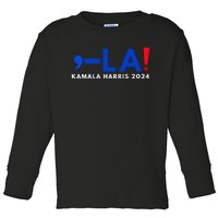 Comma La Kamala Harris 2024 Toddler Long Sleeve Shirt