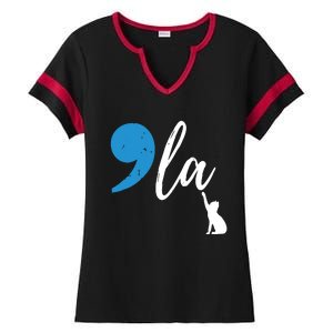 Comma La Kamala Harris Vote For Childless Cat Ladies Ladies Halftime Notch Neck Tee