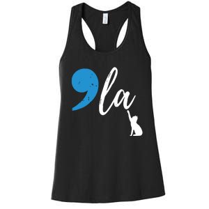 Comma La Kamala Harris Vote For Childless Cat Ladies Women's Racerback Tank