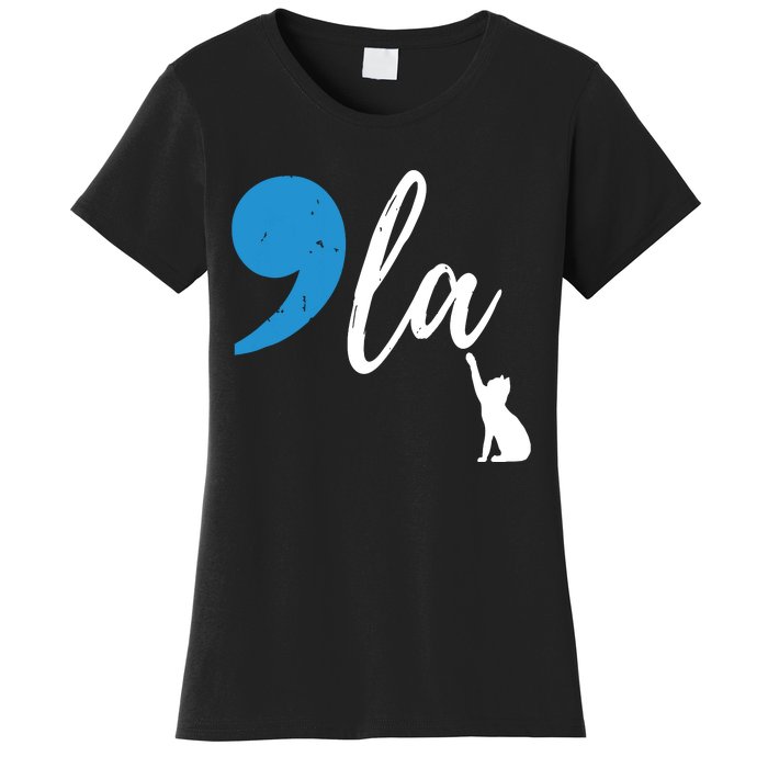 Comma La Kamala Harris Vote For Childless Cat Ladies Women's T-Shirt