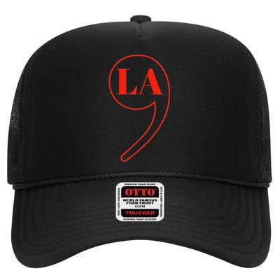 Comma La Kamala Harris High Crown Mesh Back Trucker Hat