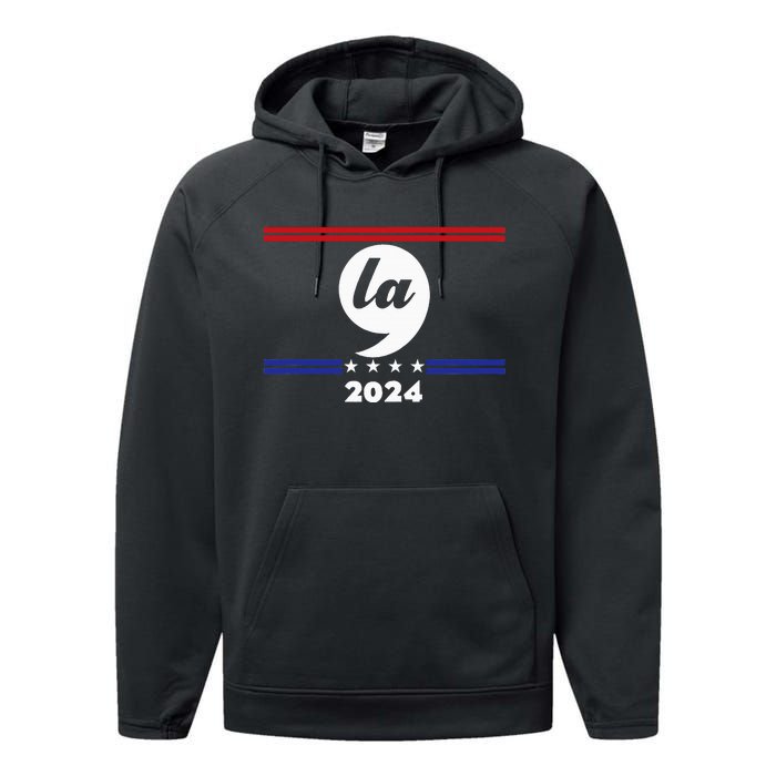 Comma La Kamala Harris 2024 Performance Fleece Hoodie