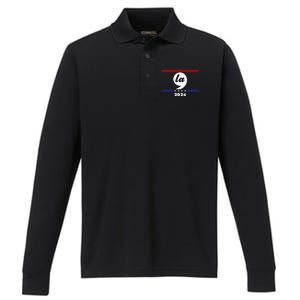 Comma La Kamala Harris 2024 Performance Long Sleeve Polo