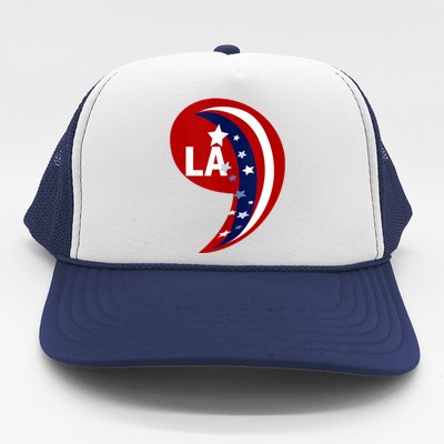 Comma La Kamala Harris 2024 Blue Comfort Aka Trucker Hat