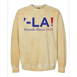 Comma La Kamala  Harris 2024 Colorblast Crewneck Sweatshirt