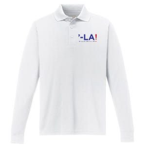 Comma La Kamala  Harris 2024 Performance Long Sleeve Polo