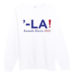 Comma La Kamala  Harris 2024 Premium Crewneck Sweatshirt