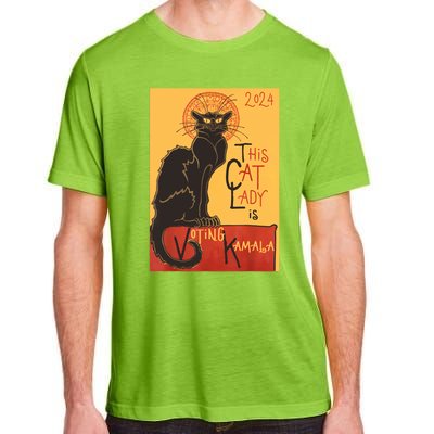 Cat Lady Kamala Le Chat Noir Funny Ballot Election Campaign Adult ChromaSoft Performance T-Shirt