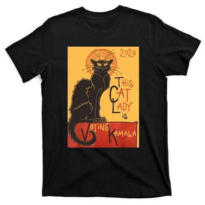 Cat Lady Kamala Le Chat Noir Funny Ballot Election Campaign T-Shirt