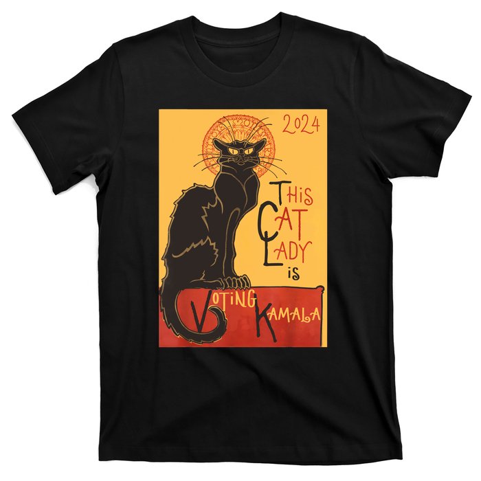 Cat Lady Kamala Le Chat Noir Funny Ballot Election Campaign T-Shirt