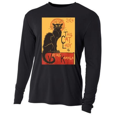 Cat Lady Kamala Le Chat Noir Funny Ballot Election Campaign Cooling Performance Long Sleeve Crew