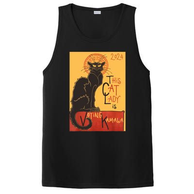 Cat Lady Kamala Le Chat Noir Funny Ballot Election Campaign PosiCharge Competitor Tank