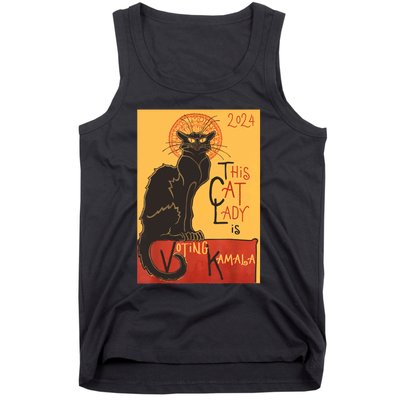 Cat Lady Kamala Le Chat Noir Funny Ballot Election Campaign Tank Top