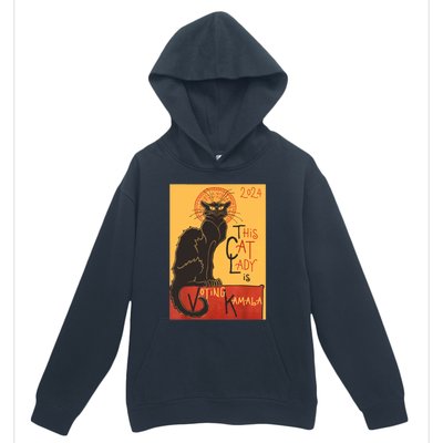 Cat Lady Kamala Le Chat Noir Funny Ballot Election Campaign Urban Pullover Hoodie