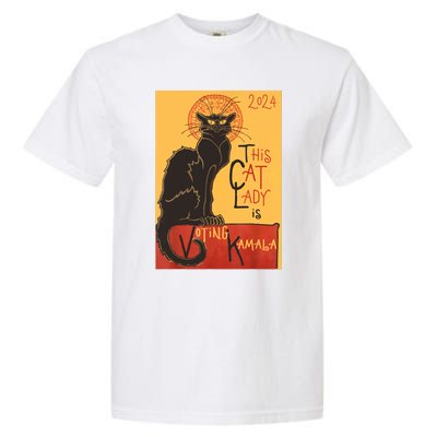 Cat Lady Kamala Le Chat Noir Funny Ballot Election Campaign Garment-Dyed Heavyweight T-Shirt