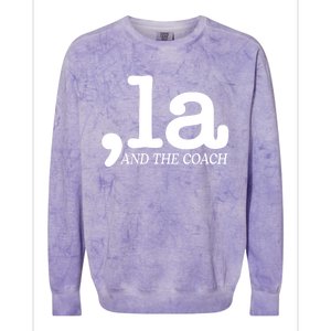 Comma La Kamala Harris Tim Walz Coach 2024 La Comma Colorblast Crewneck Sweatshirt