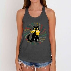 Cat Ladies Kamala Harris Anti Trump Humor Election 2024 Women's Knotted Racerback Tank