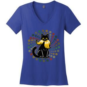 Cat Ladies Kamala Harris Anti Trump Humor Election 2024 Women's V-Neck T-Shirt