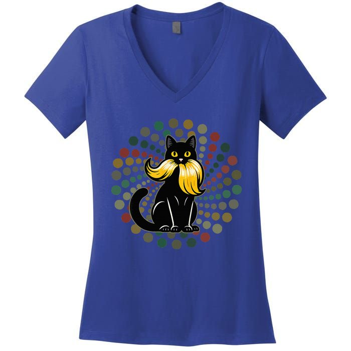 Cat Ladies Kamala Harris Anti Trump Humor Election 2024 Women's V-Neck T-Shirt