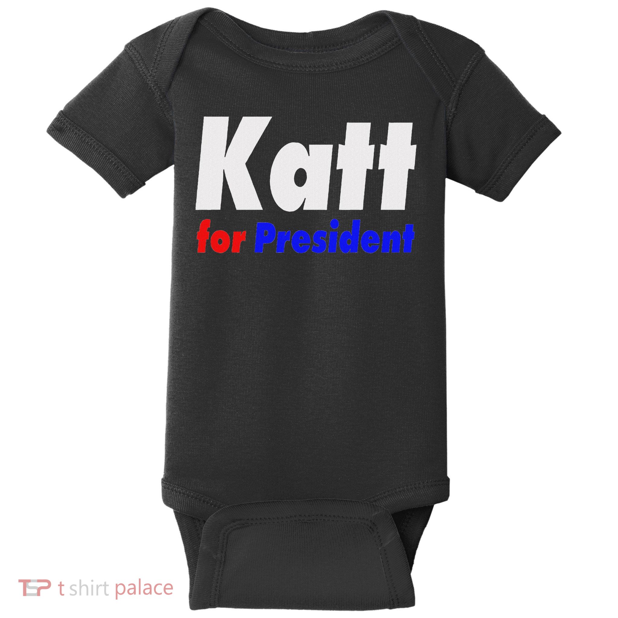 Comedy Lover Katt For President , , Black Baby Bodysuit