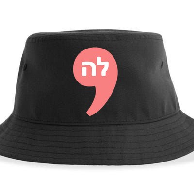 Comma La Kamala Harris For President Hebrew Alphabet La Sustainable Bucket Hat