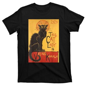 Cat Lady Kamala Le Chat Noir Funny Ballot Election Campaign T-Shirt