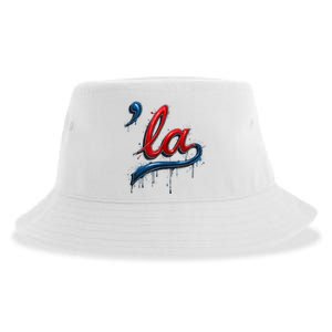 Comma La Kamala Harris 2024 Madam President Vote Kamala Sustainable Bucket Hat