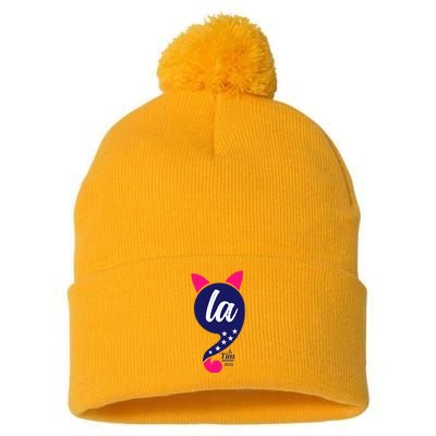 Comma La Kamala Harris 2024 For President Election Pom Pom 12in Knit Beanie