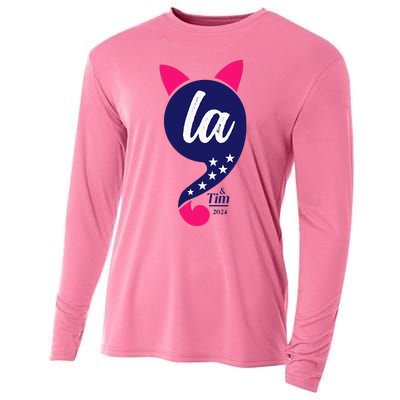 Comma La Kamala Harris 2024 For President Election Cooling Performance Long Sleeve Crew