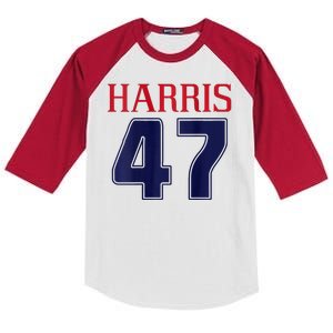 Comma La Kamala Harris 2024 Madam President Vote Kamala Kids Colorblock Raglan Jersey