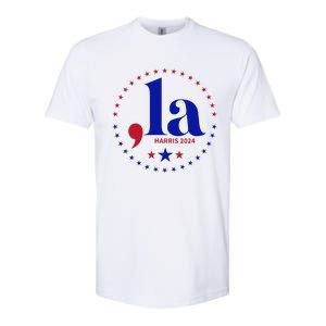 Comma La Kamala Harris For President 2024 Funny Kamala Us Softstyle CVC T-Shirt