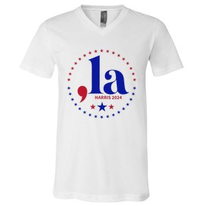 Comma La Kamala Harris For President 2024 Funny Kamala Us V-Neck T-Shirt