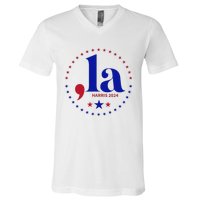 Comma La Kamala Harris For President 2024 Funny Kamala Us V-Neck T-Shirt