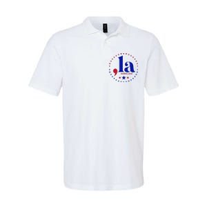 Comma La Kamala Harris For President 2024 Funny Kamala Us Softstyle Adult Sport Polo