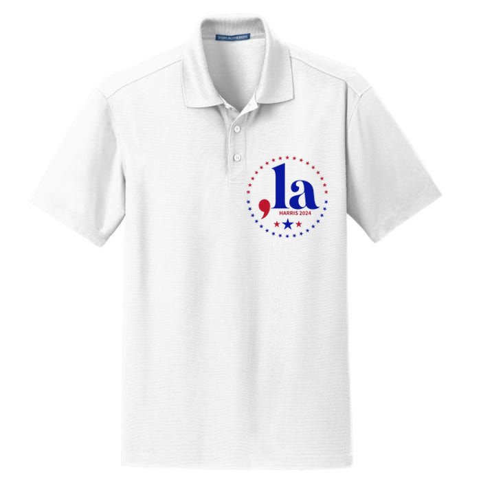 Comma La Kamala Harris For President 2024 Funny Kamala Us Dry Zone Grid Polo