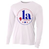 Comma La Kamala Harris For President 2024 Funny Kamala Us Cooling Performance Long Sleeve Crew