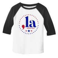 Comma La Kamala Harris For President 2024 Funny Kamala Us Toddler Fine Jersey T-Shirt