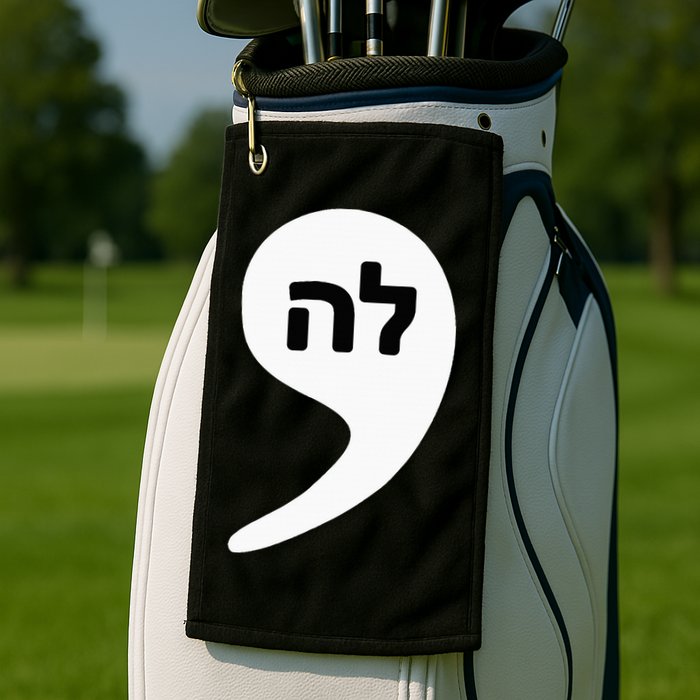 Comma La Kamala Hebrew Alphabet Cute Golf Towel