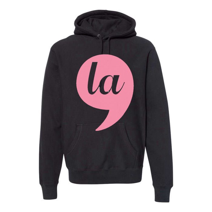 Comma + La Kamala Harris For President 2024 Election Premium Hoodie