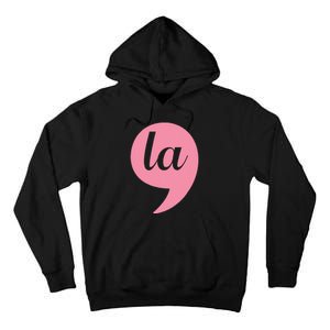 Comma + La Kamala Harris For President 2024 Election Tall Hoodie