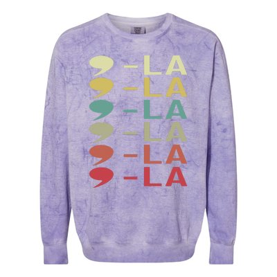 Comma La Kamala Harris President 2024 Colorblast Crewneck Sweatshirt