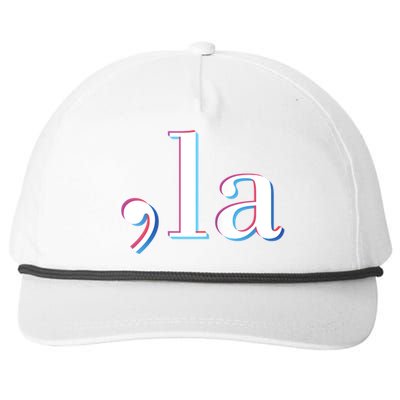 Comma La Kamala Harris Funny Snapback Five-Panel Rope Hat