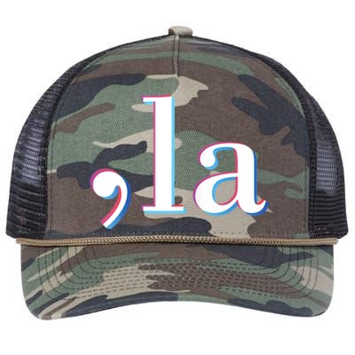 Comma La Kamala Harris Funny Retro Rope Trucker Hat Cap