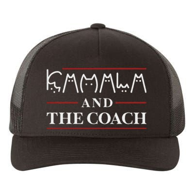 Cat Lady Kamala And The Coach Yupoong Adult 5-Panel Trucker Hat