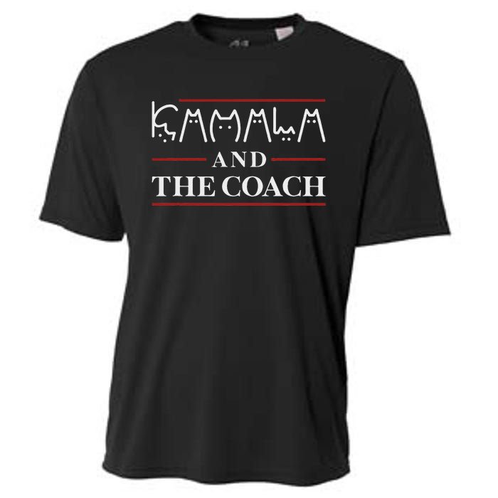 Cat Lady Kamala And The Coach Cooling Performance Crew T-Shirt